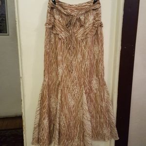 Anna Sui light brown maxi skirt